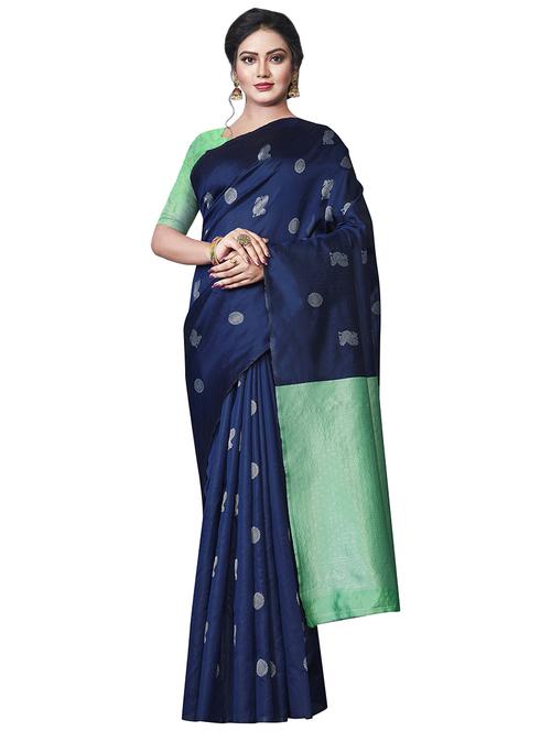 jacquard woven saree with blouse - 17549753 - Standard Image - 1