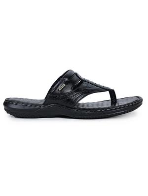black leather toe separator slippers - 17549755 - Standard Image - 2