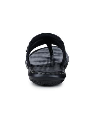 black leather toe separator slippers - 17549755 - Standard Image - 3
