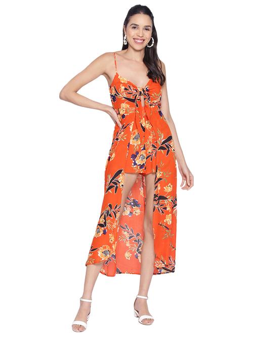 floral layered romper jumpsuit - 17549810 - Standard Image - 1