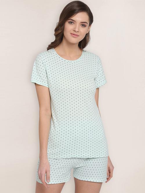 printed nightwear shorts set - 17549925 - Standard Image - 1