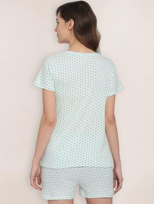 printed nightwear shorts set - 17549925 - Standard Image - 3