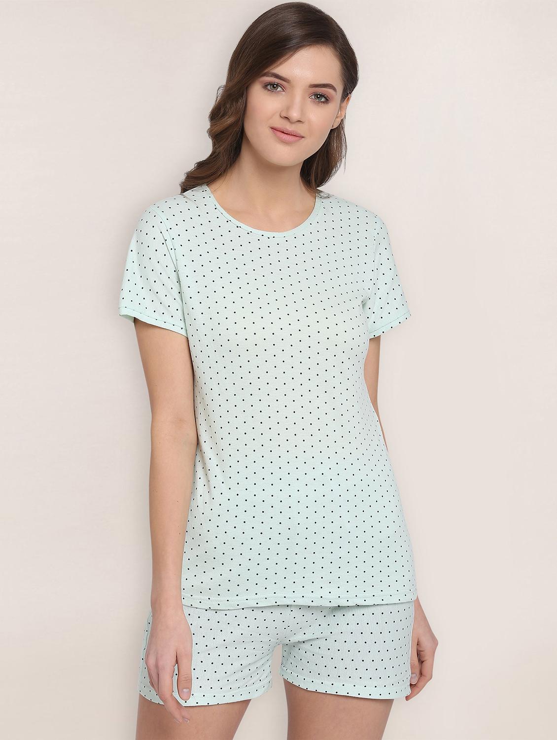 printed nightwear shorts set - 17549925 - Zoom Image - 1