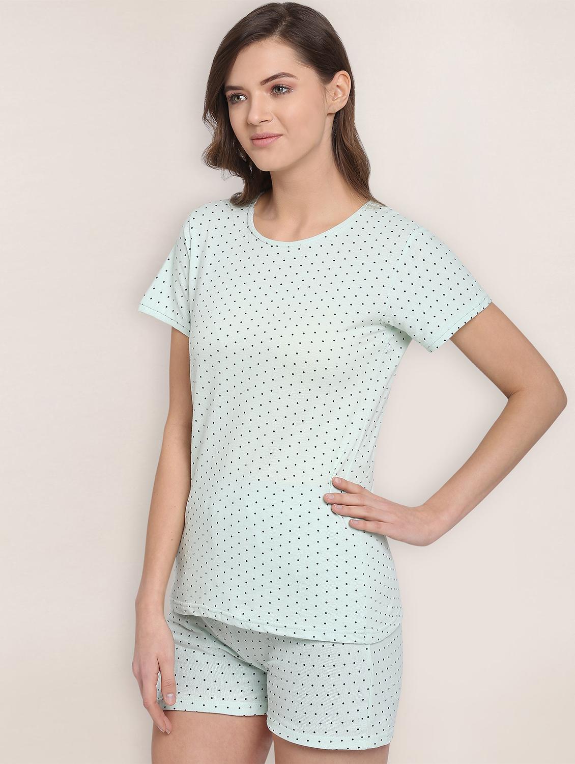 printed nightwear shorts set - 17549925 - Zoom Image - 2
