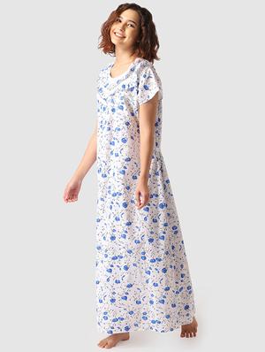 lace detail floral nighty - 17550278 - Standard Image - 2