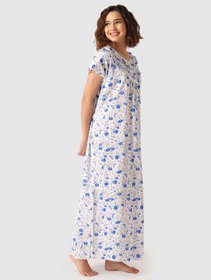 lace detail floral nighty - 17550278 - Standard Image - 4