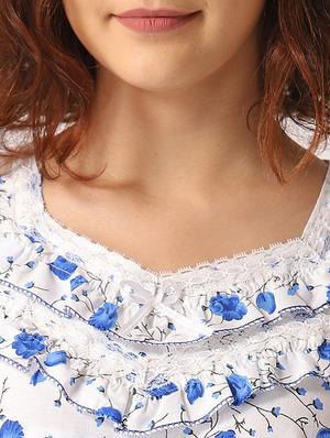 lace detail floral nighty - 17550278 - Standard Image - 6
