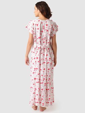 lace detail floral nighty - 17550279 - Standard Image - 5