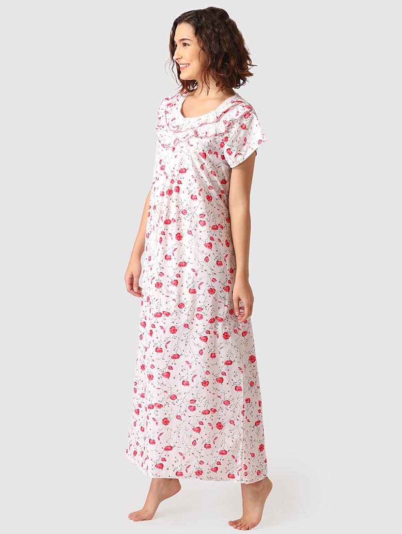 lace detail floral nighty - 17550279 - Zoom Image - 4