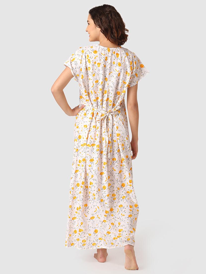 lace detail floral nighty - 17550280 - Zoom Image - 5