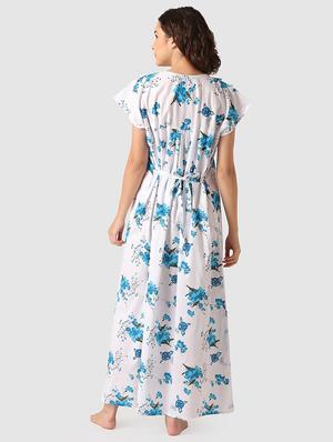 lace detail printed nighty - 17550291 - Standard Image - 5