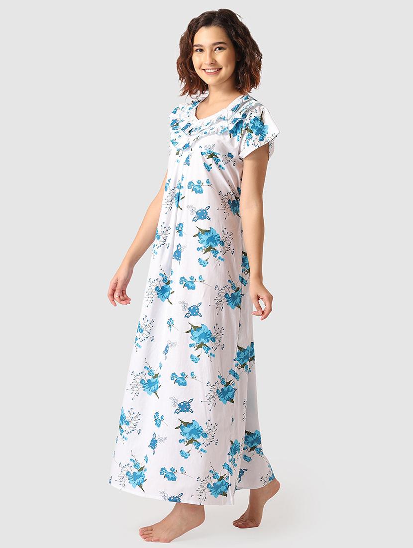 lace detail printed nighty - 17550291 - Zoom Image - 4