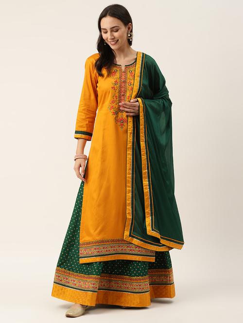 embroidered unstitched suit - 17550365 - Standard Image - 1