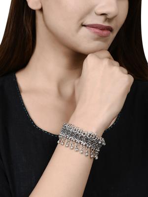 silver brass cuffs bracelet - 17550380 - Standard Image - 5