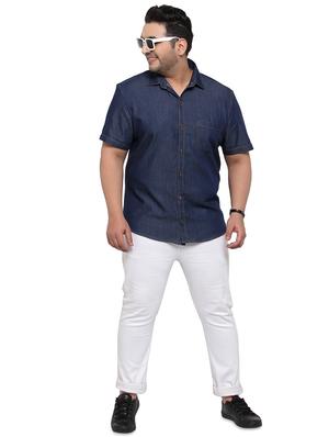 plus size blue solid casual shirt - 17550406 - Standard Image - 4