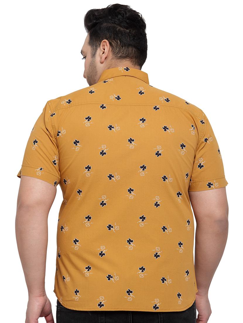 plus size yellow floral print casual shirt - 17550418 - Zoom Image - 3