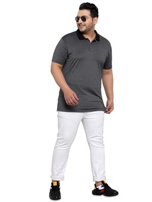 plus size black striped polo t-shirt - 17550437 - Standard Image - 4