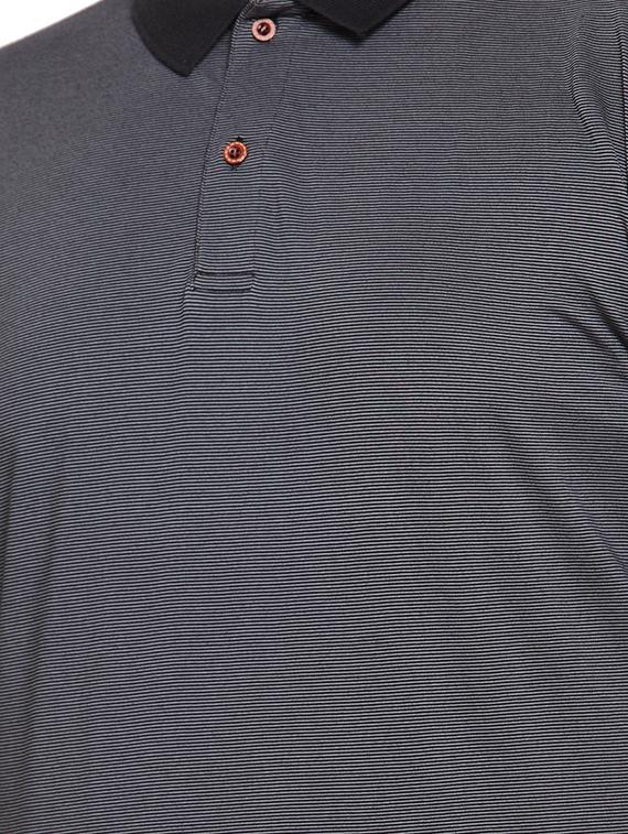 plus size black striped polo t-shirt - 17550437 - Zoom Image - 5