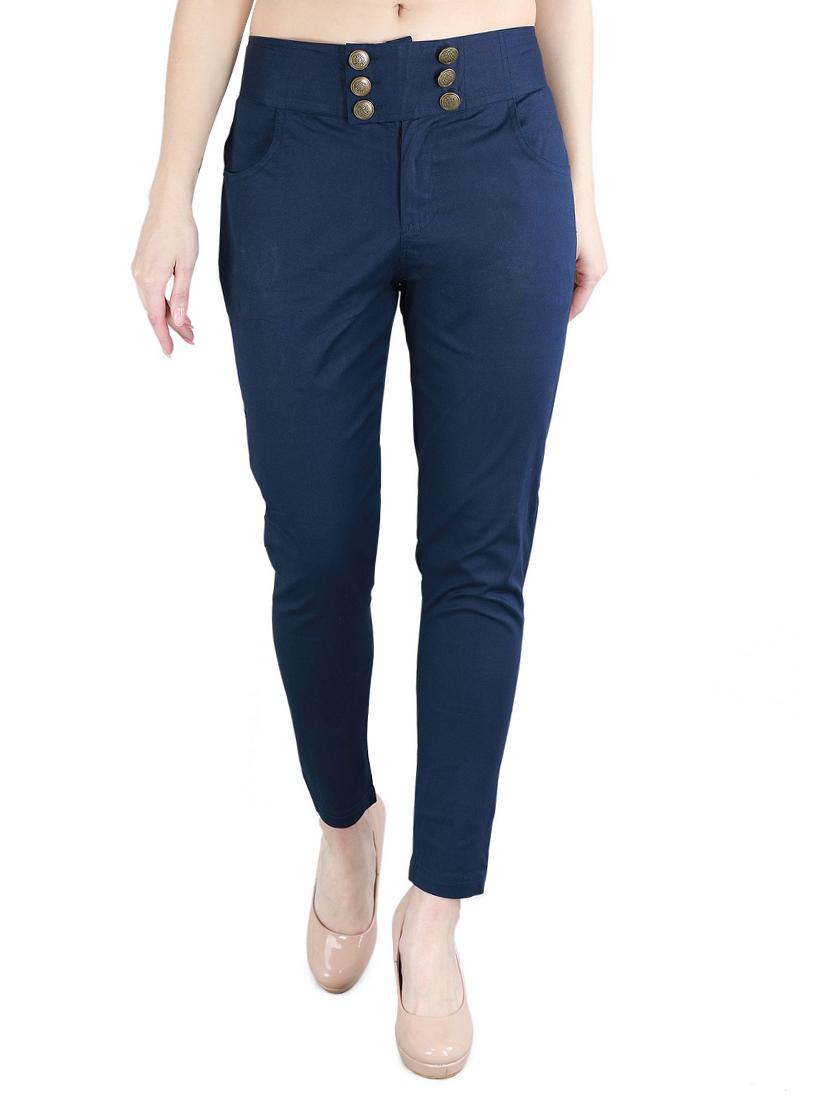button detail solid trouser - 17550499 - Zoom Image - 1