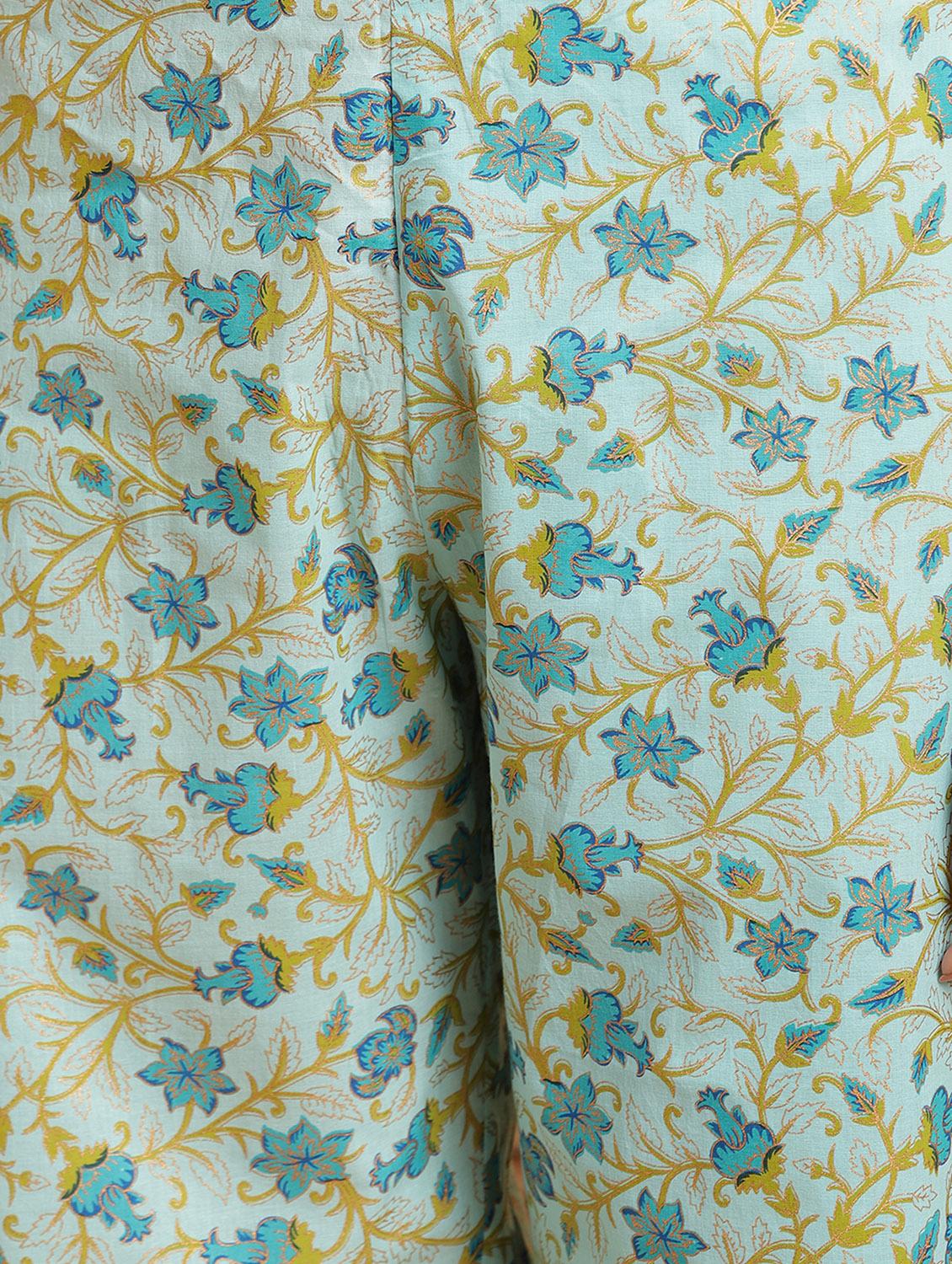 printed kurta palazzo set - 17550505 - Zoom Image - 5