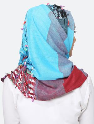 multi colored viscose scarf - 17550554 - Standard Image - 3