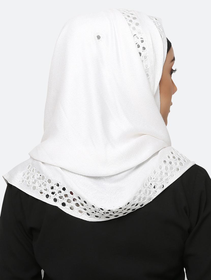 white viscose scarf - 17550576 - Zoom Image - 3