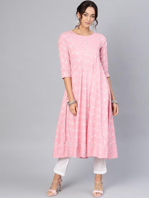 printed anarkali kurta - 17550622 - Standard Image - 1