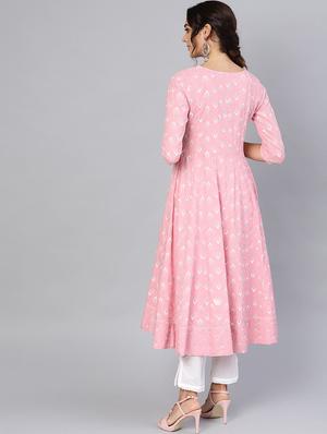 printed anarkali kurta - 17550622 - Standard Image - 3