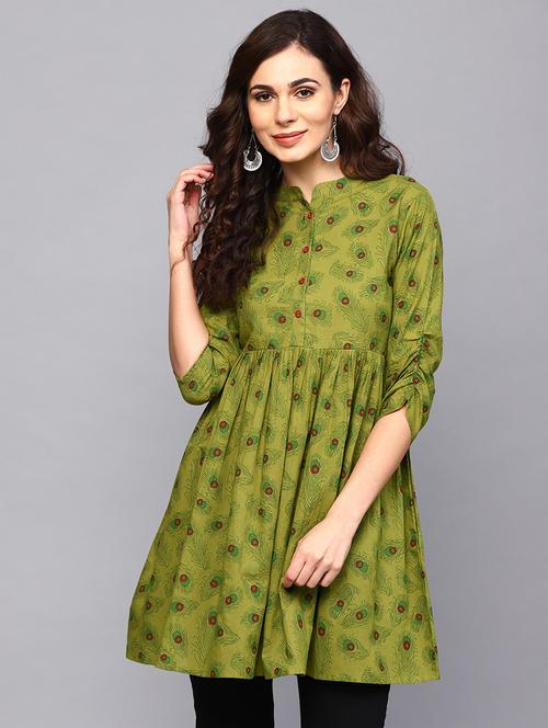 mandarin neck a-line tunic - 17550637 - Standard Image - 1