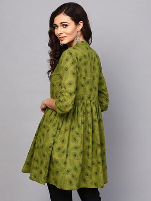 mandarin neck a-line tunic - 17550637 - Standard Image - 3