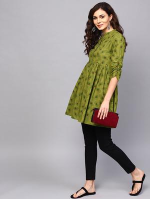 mandarin neck a-line tunic - 17550637 - Standard Image - 4