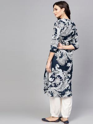floral print kurta salwar set - 17550660 - Standard Image - 3