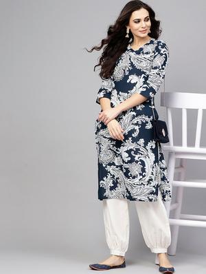 floral print kurta salwar set - 17550660 - Standard Image - 4
