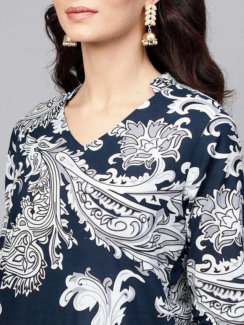 floral print kurta salwar set - 17550660 - Zoom Image - 5