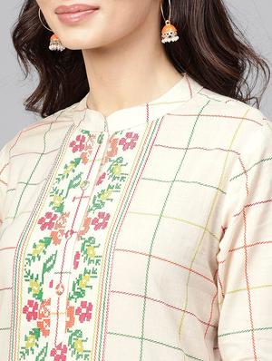 checkered kurta palazzo set - 17550661 - Standard Image - 5