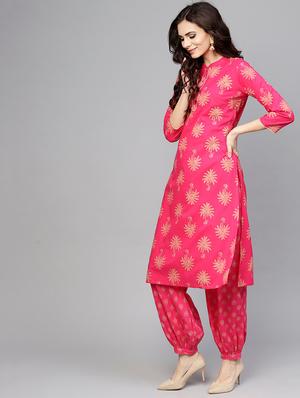 printed kurta salwar set - 17550663 - Standard Image - 2