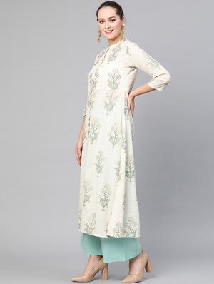 printed kurta palazzo set - 17550664 - Standard Image - 2