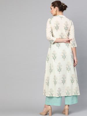 printed kurta palazzo set - 17550664 - Standard Image - 3