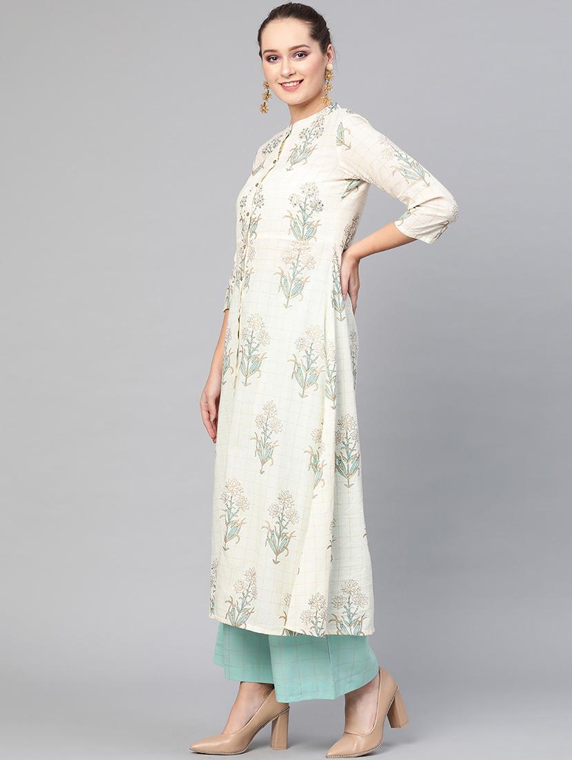 printed kurta palazzo set - 17550664 - Zoom Image - 2
