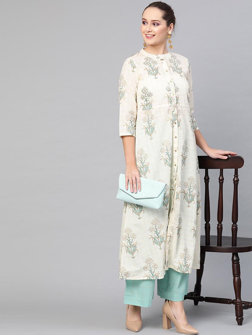 printed kurta palazzo set - 17550664 - Zoom Image - 4