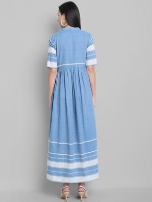 embroidered detail fit & flare dress - 17550673 - Standard Image - 3