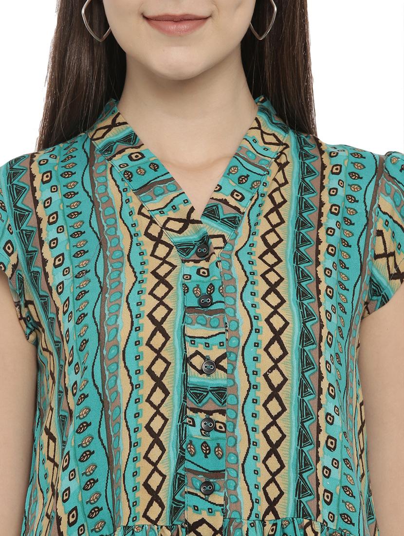 abstract printed peplum top - 17550683 - Zoom Image - 5