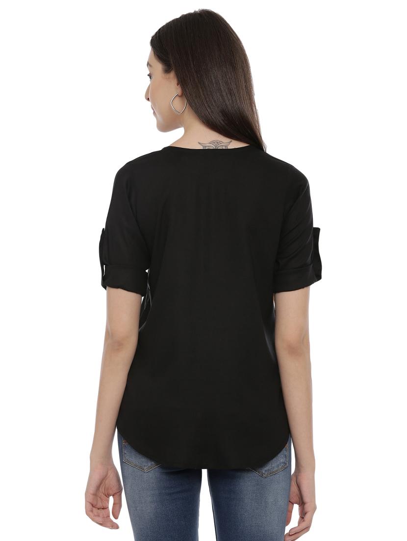 notch neck printed top - 17550690 - Zoom Image - 3