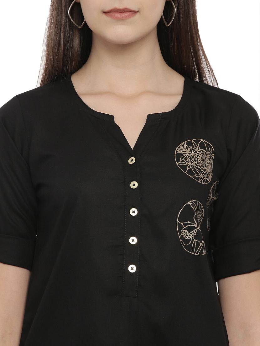 notch neck printed top - 17550690 - Zoom Image - 5