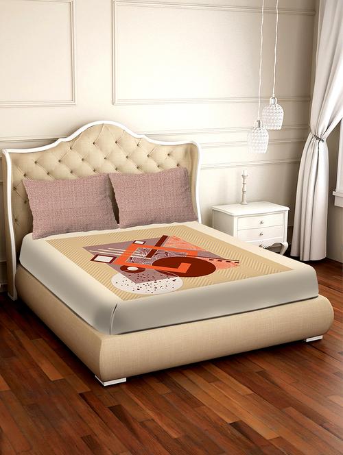 shades of shraddha double bedsheet set super king size 300 tc 100% cotton multi colour - 17550696 - Standard Image - 1