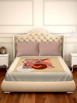 shades of shraddha double bedsheet set super king size 300 tc 100% cotton multi colour - 17550696 - Standard Image - 2