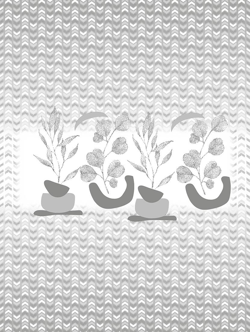 shades of shraddha double bedsheet set super king size 300 tc 100% cotton grey colour - 17550710 - Zoom Image - 4