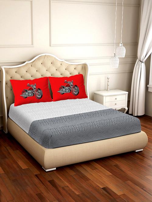 shades of shraddha double bedsheet set super king size 300 tc 100% cotton multi colour - 17550723 - Standard Image - 1