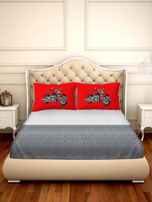 shades of shraddha double bedsheet set super king size 300 tc 100% cotton multi colour - 17550723 - Standard Image - 2