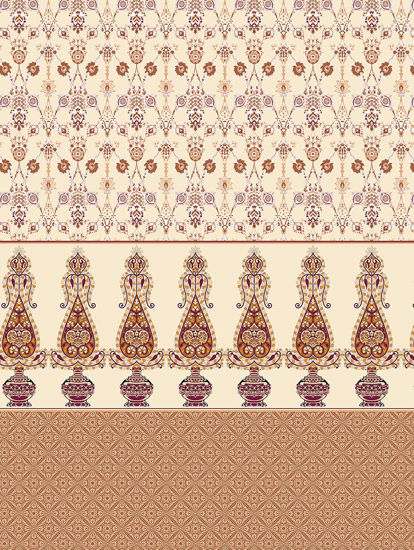 shades of shraddha double bedsheet set super king size 300 tc 100% cotton brown colour - 17550733 - Zoom Image - 4
